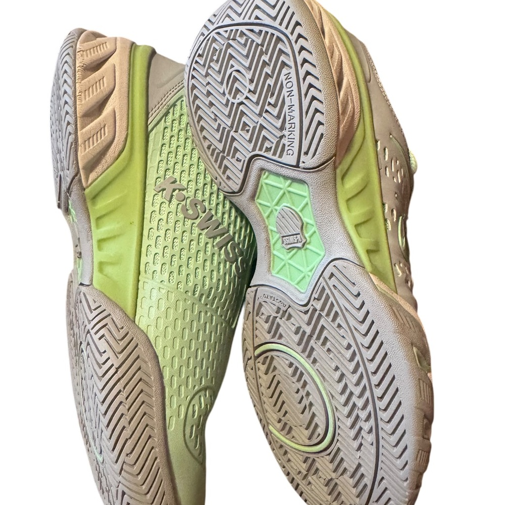 K-Swiss Women’s Court Shoes Green Grey Non Marking Indoor SZ 9 - Picture 8 of 16